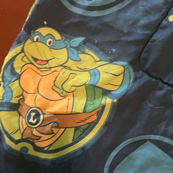 Teenage Mutant Ninja  Vintage Toddler Youth Bed Reversible Comforter 58"x42 - Picture 7 of 7